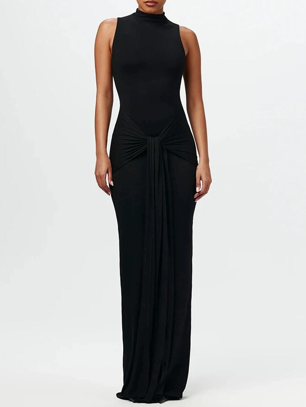 Ruched Bodycon Ruched Maxi Dress - Fashion Pov