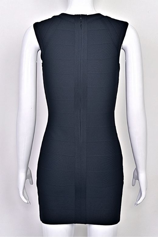 Sabrina Bandage Mini Dress - Coffee Brown