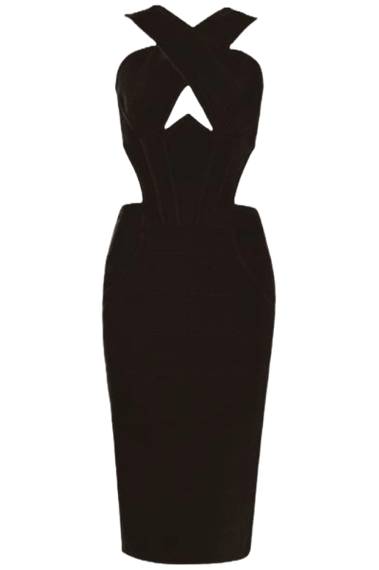 Sasha Bandage Midi Dress - Classic Black (Sale)