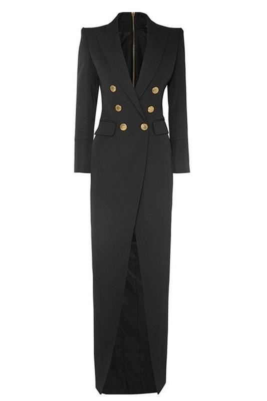 Julia Minimalist Maxi Blazer Dress Elevated Occasion Wear