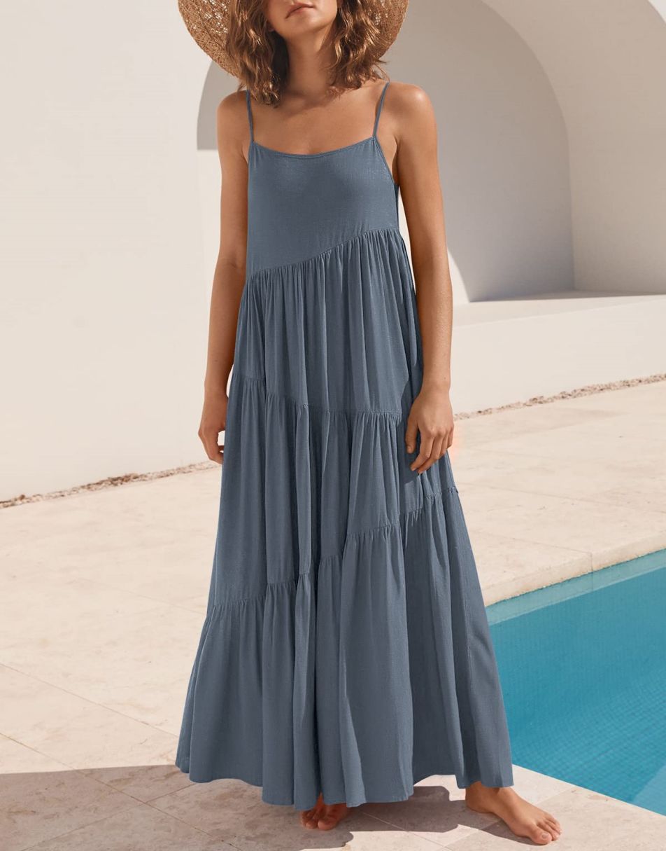Abelia Premium Asymmetrical Maxi Dress for Summer Boutique Collection