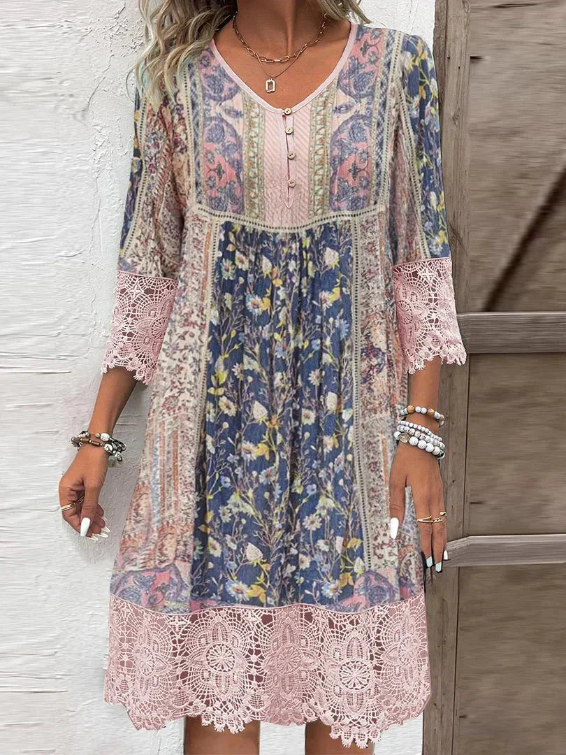 Yvonne Elegant Boho Dress Made of High-quality Cotton for Women