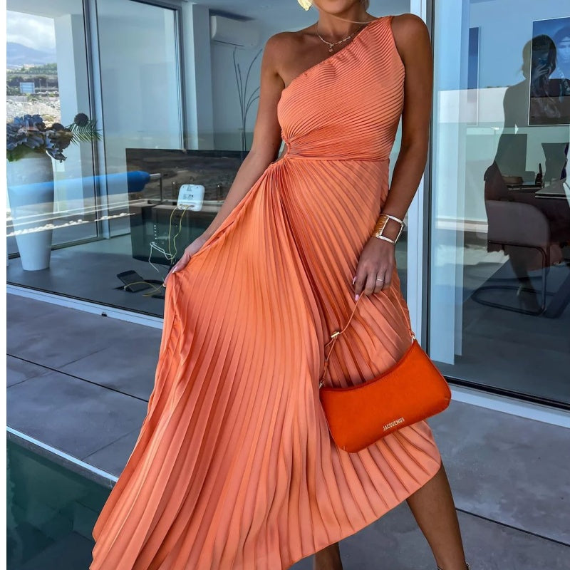 Amira Aesthetic Maxi Dress with Hemstitch Premium Wardrobe Essential