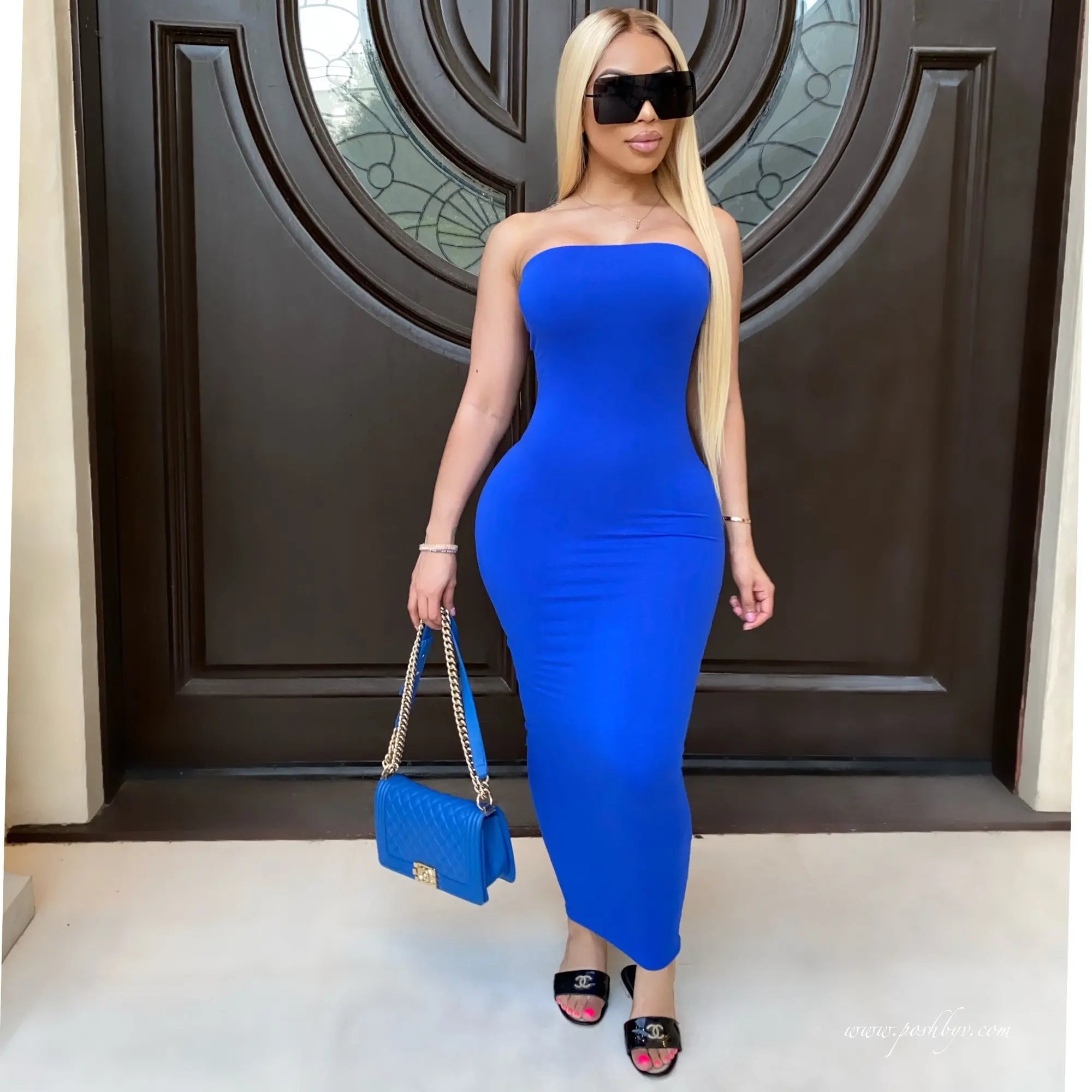 Summer Women's Sexy Sleeveless Wrapped Long Beach Midi Dresses