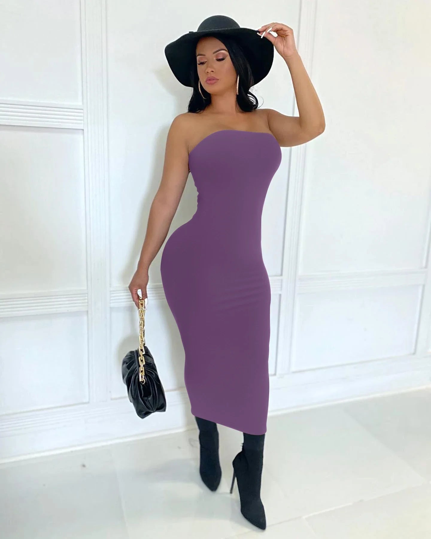 Summer Women's Sexy Sleeveless Wrapped Long Beach Midi Dresses