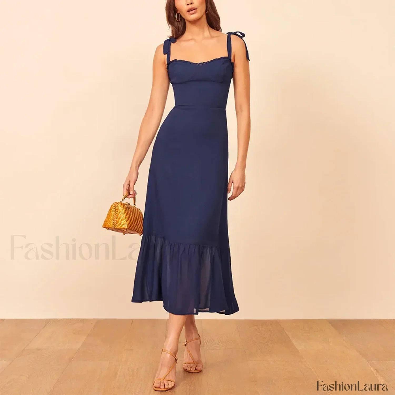 Sweetheart Tie-Strap Floral Dress