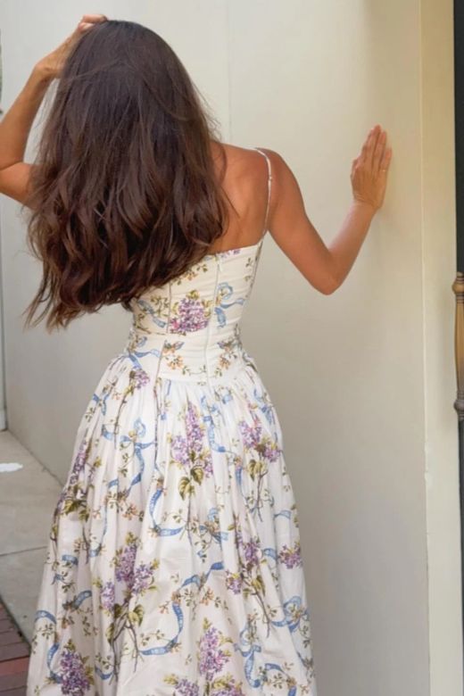 Tasmin Midi Dress - White Floral (Sale)