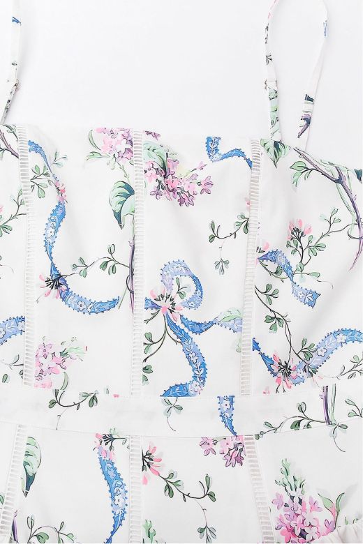 Tasmin Midi Dress - White Floral (Sale)
