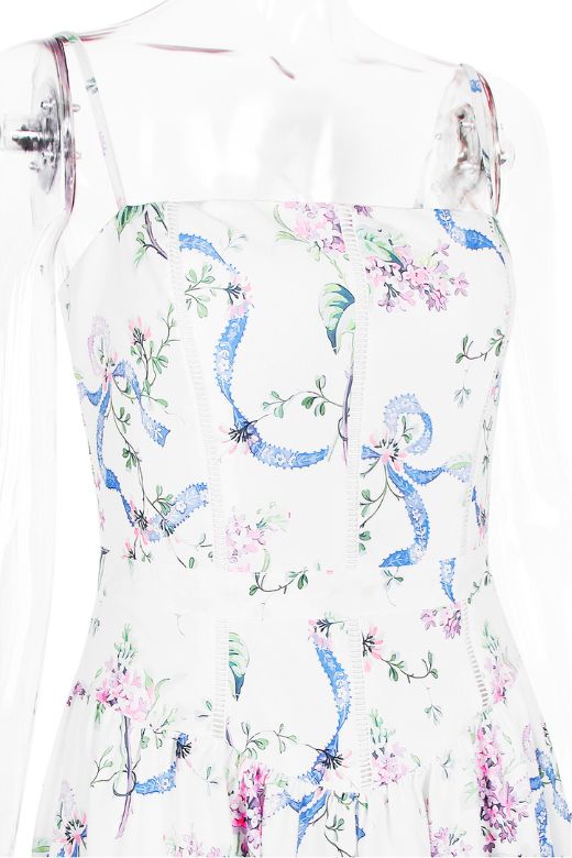 Tasmin Midi Dress - White Floral (Sale)