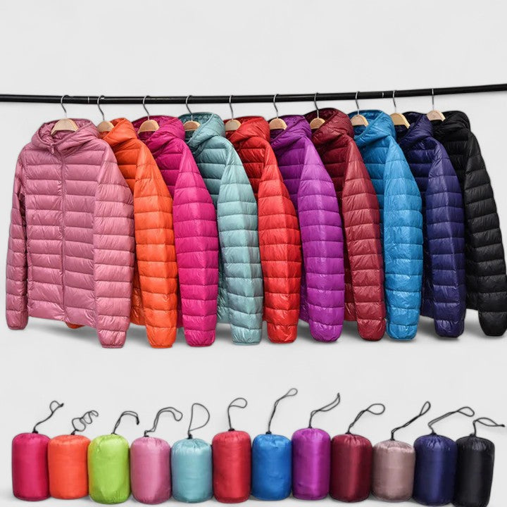 Hooded Lightweight Packable Quilted Puffer Jacket