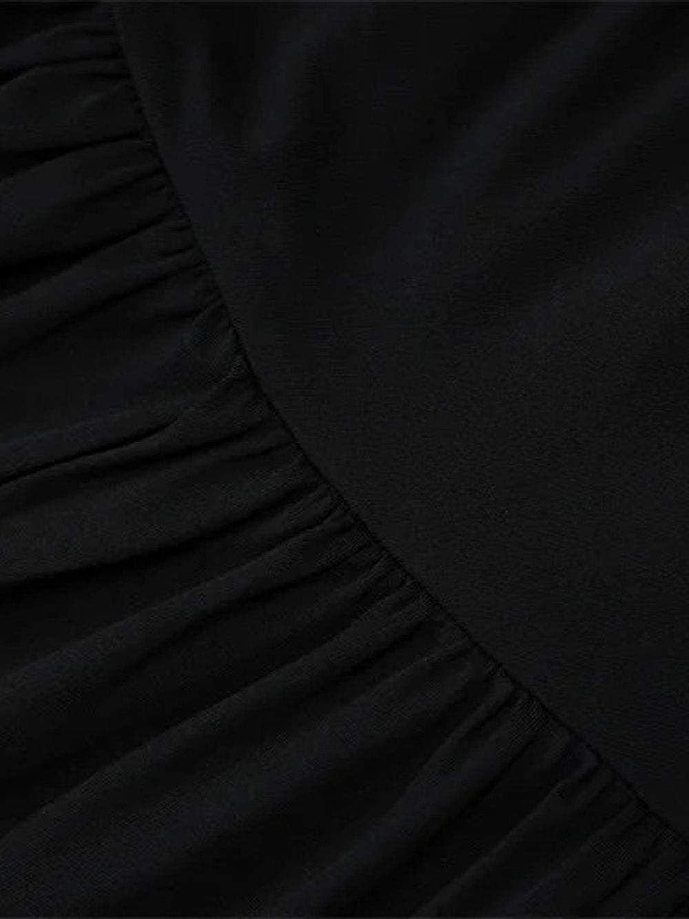 Black One Shoulder Ruched Bodice Pleated Drape Maxi Gown 3