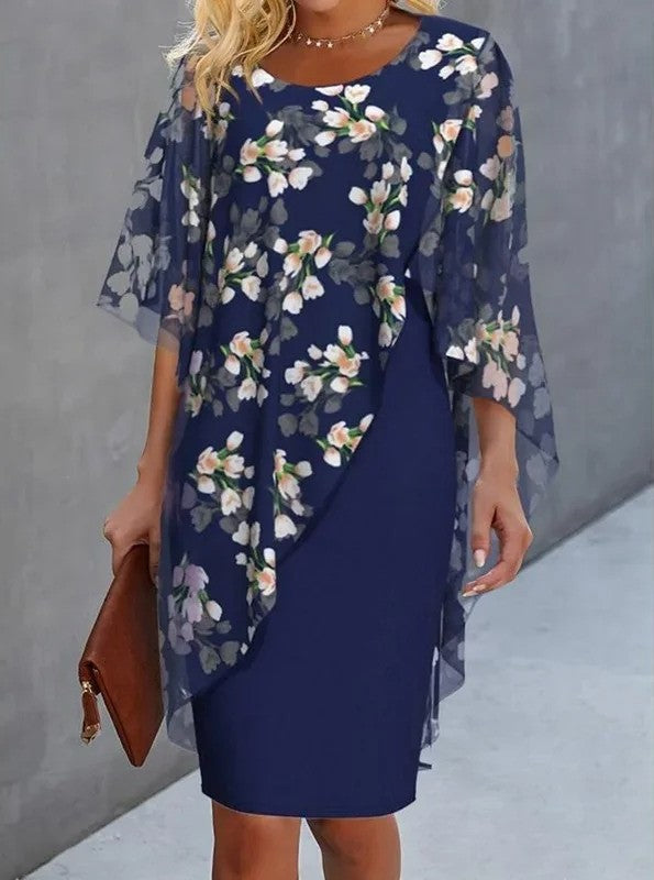 Maisie Minimalist Floral Dress Chic Silhouette Collection
