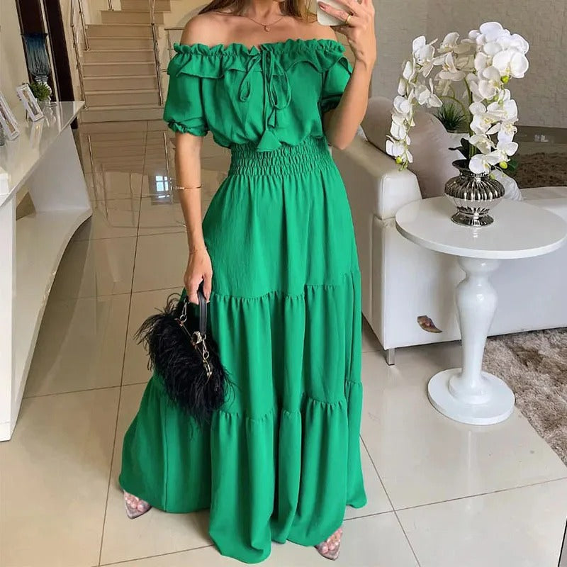 Martha Premium Off the Shoulder Dress Chic Silhouette Collection