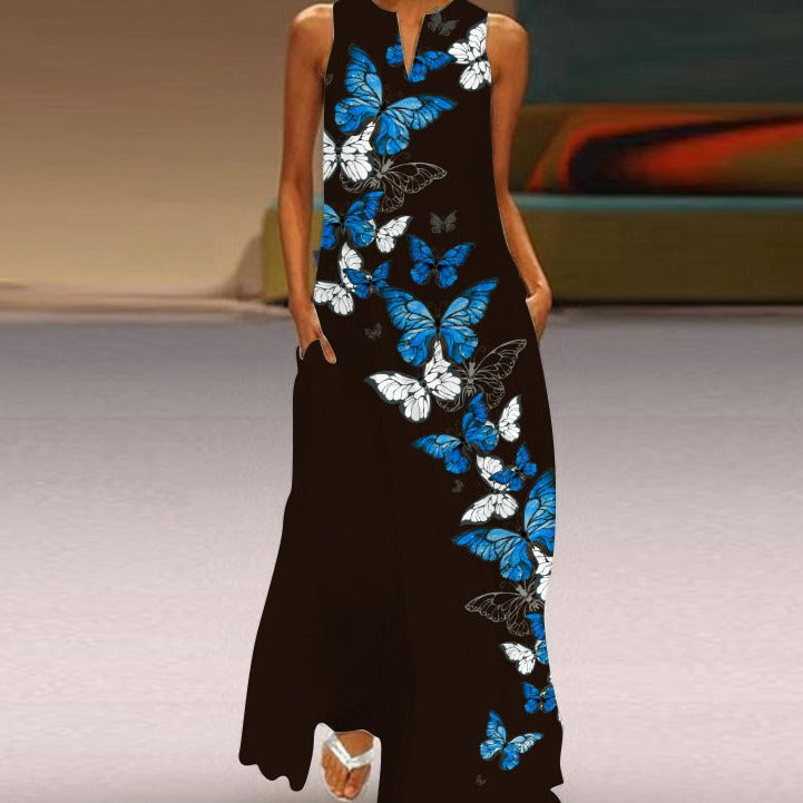 Luz Minimalist María Florales Summer Maxi Dress Chic Silhouette Collection