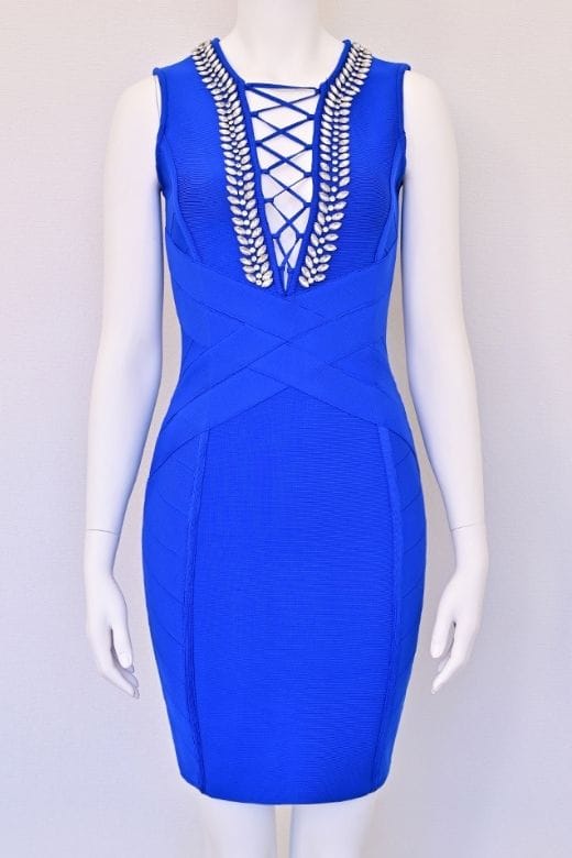 Vivian Bandage Dress - Royal Blue