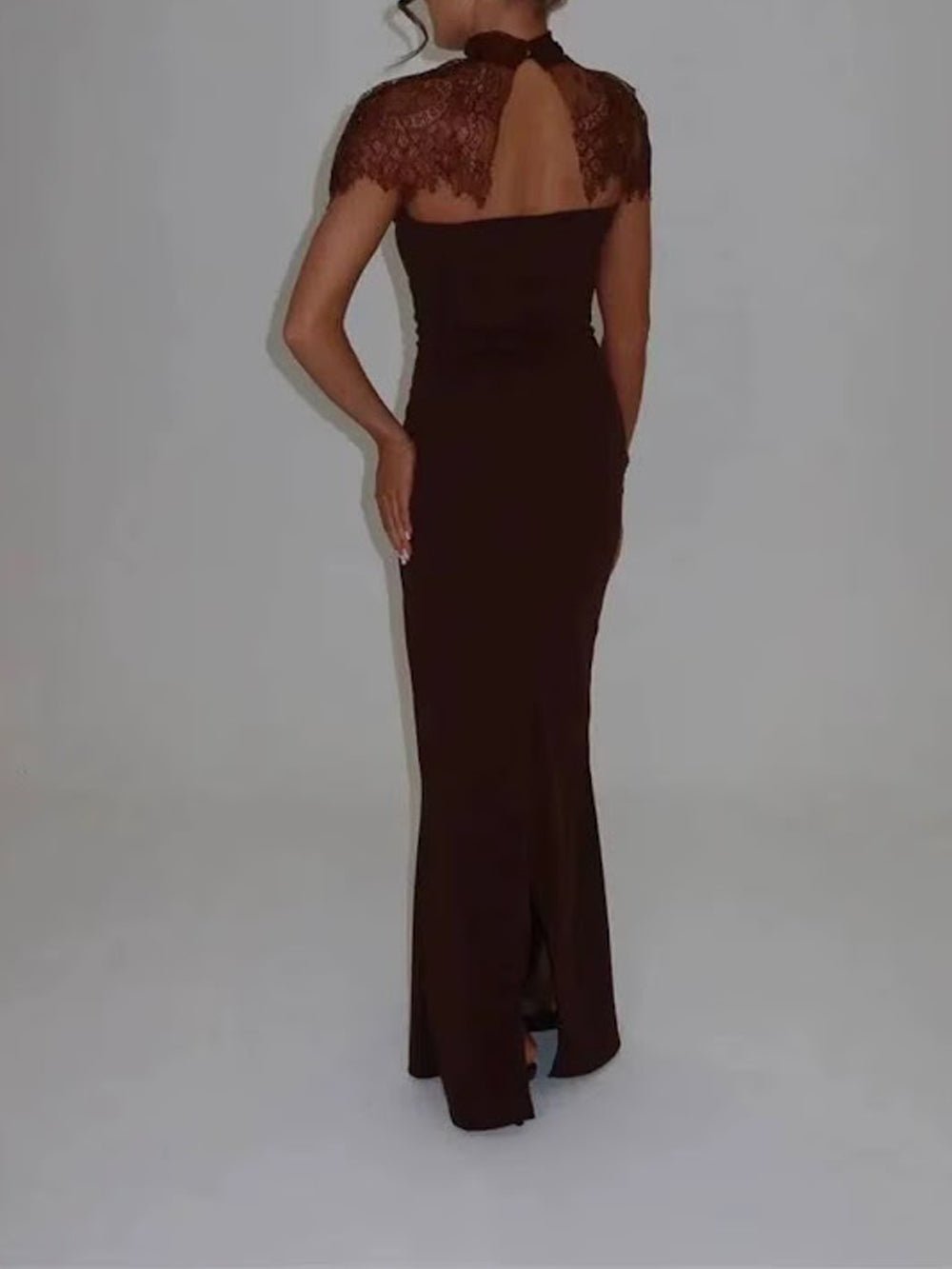 Vivienne Lace Yoke Column Gown