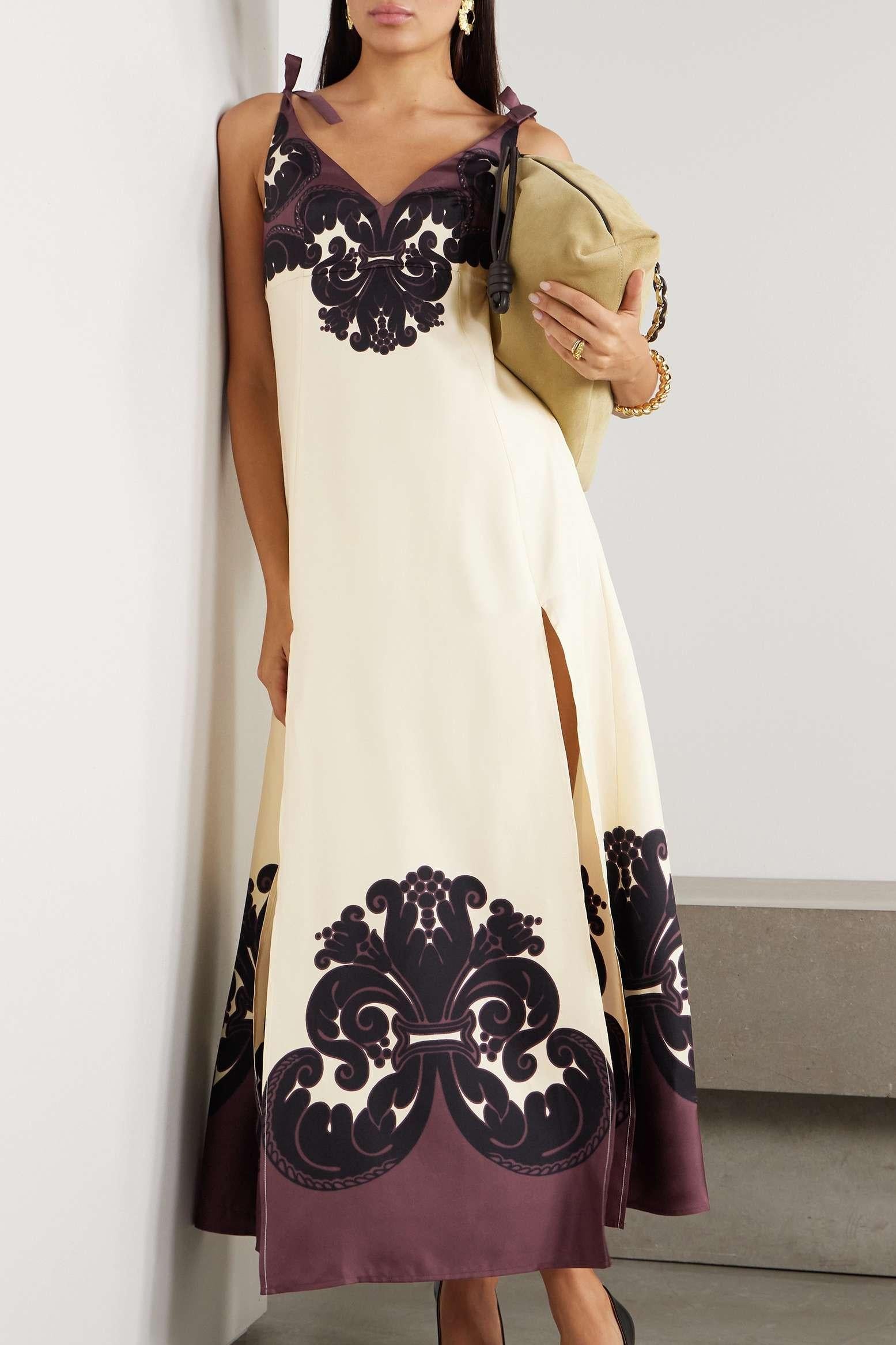 Rita Minimalist Printed Maxi Dress Elevated Occasion Wear