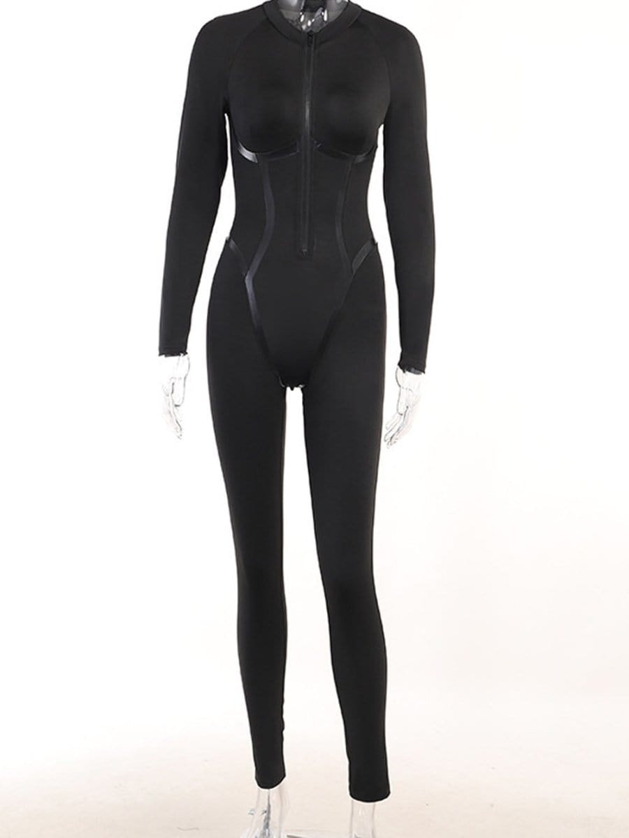 Willow Zipper Sporty Streetwear Jumpsuit