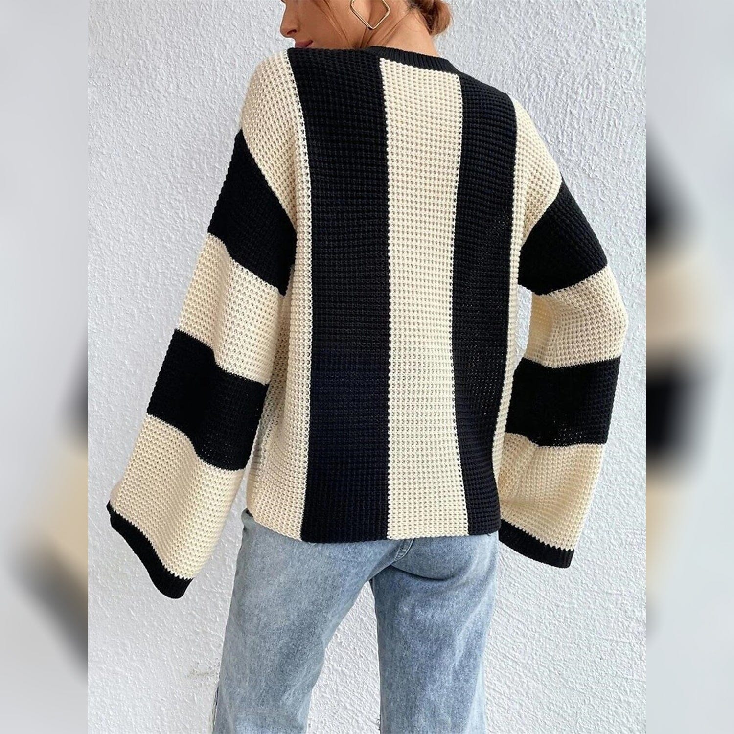 Patchwork Striped Women's Sweater