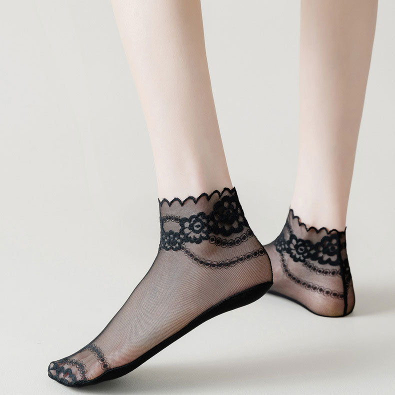 Summer Anti-slip Breathable Lace Socks