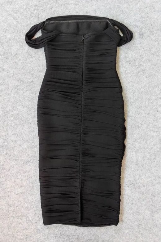 Zia Bodycon Wrap Dress - Classic Black (Sale)