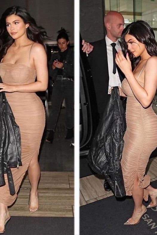 Zoe Bodycon Wrap Maxi Dress - Tan Brown (Sale)