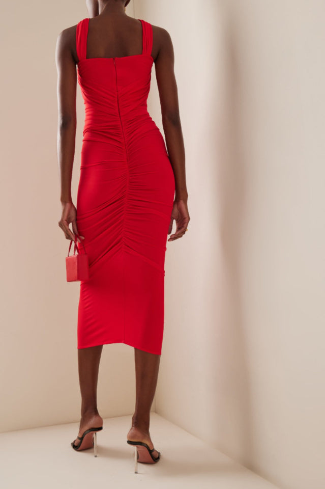 Genevieve Rose Stylish Ruched Dress
