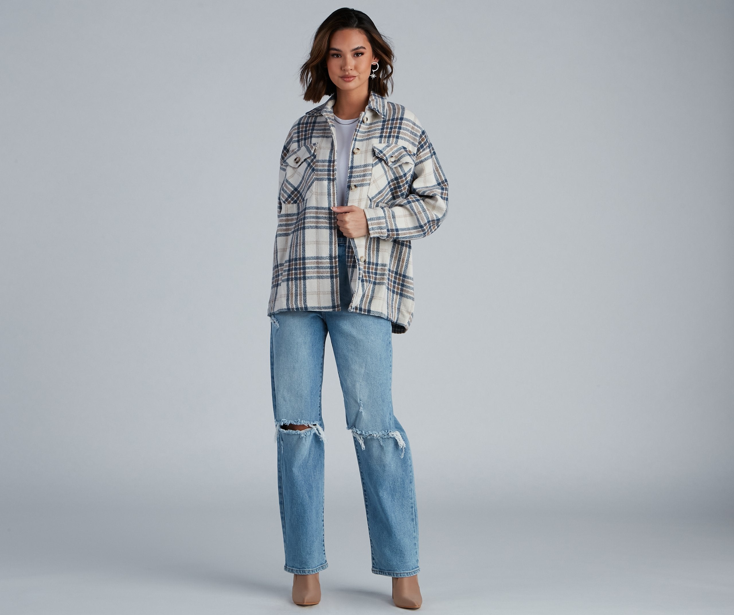 Plaid Shacket - Chill Out