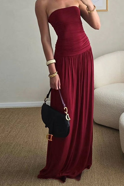 Strapless Off Shoulder Maxi Dress 3