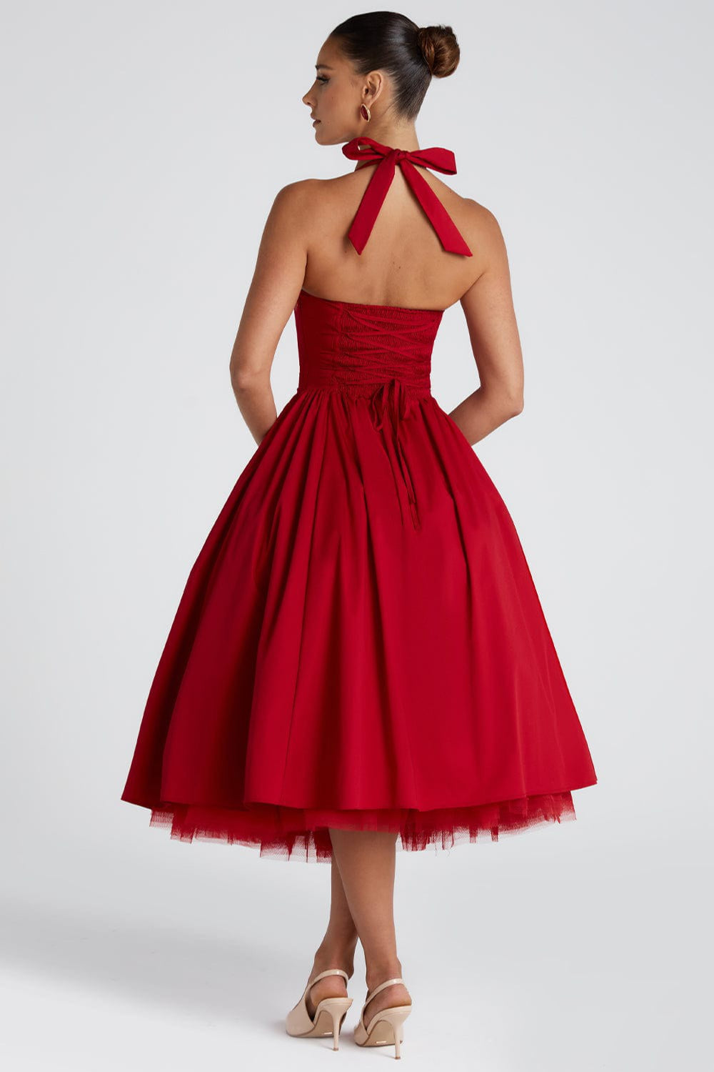 TieWaist Puff Party Dress