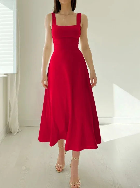 Graciela Minimalist Stylish Midi Dress Designer Edit