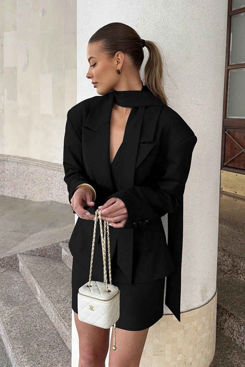 Belted Short Blazer Coat