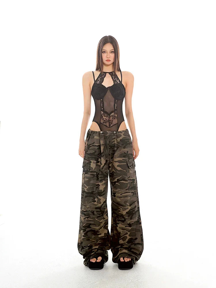 Black Lace Mesh Bodysuit