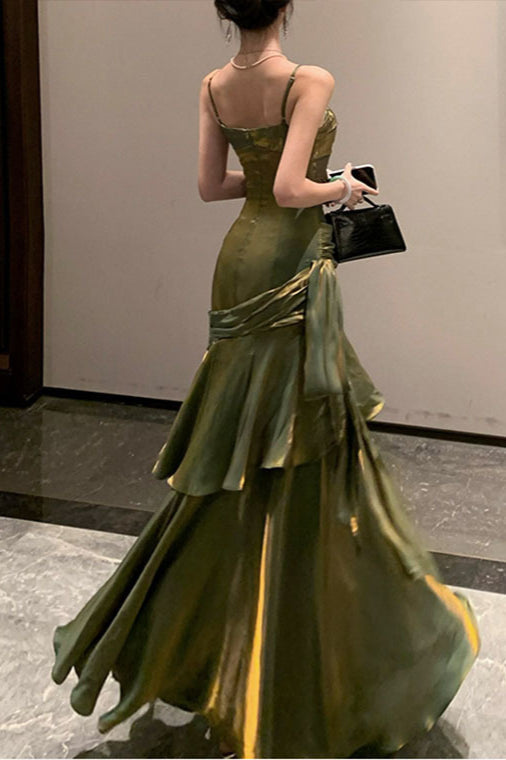 Chiffon Spaghetti Strap Maxi Dress 3