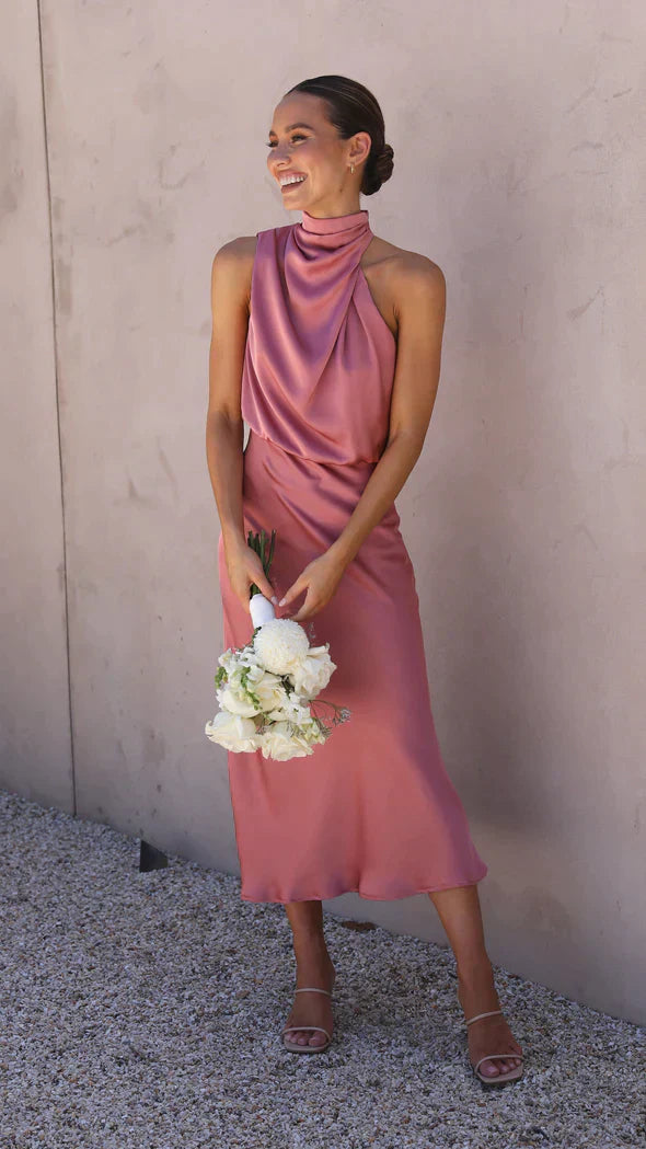 May Shiny Maxi Dress for Women Cocktail Hour Style