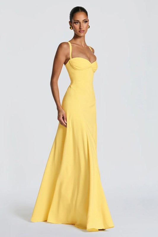 Solid Low Cut Strappy Cross Back Party Dress