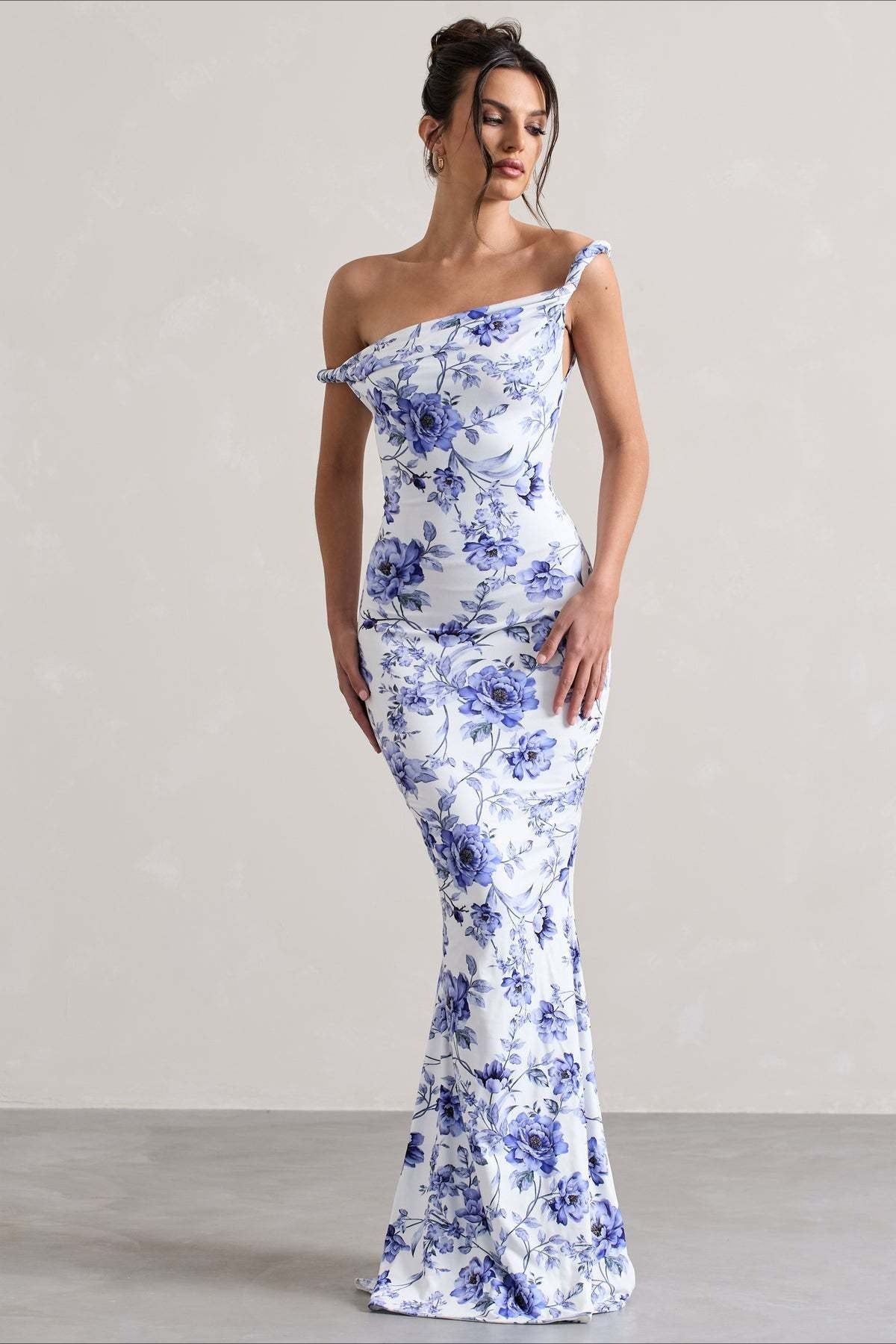 Print OneShoulder Bodycon Party Dress