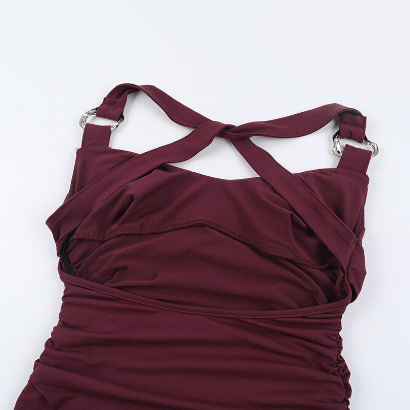 Solomon Maxi Dress Maroon