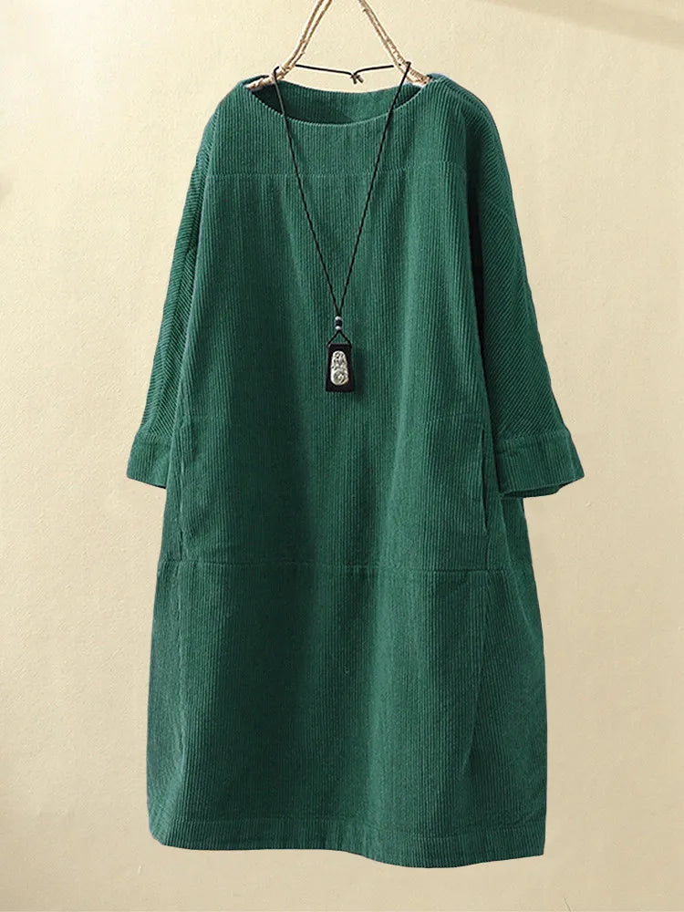 Teresa Aesthetic Corduroy Dress Designer Edit