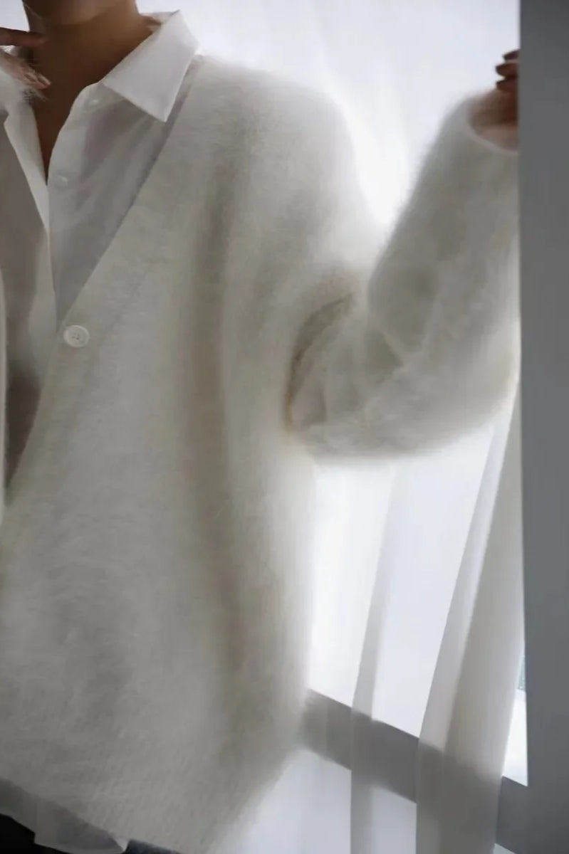 Oversized VNeck Knit Cardigan