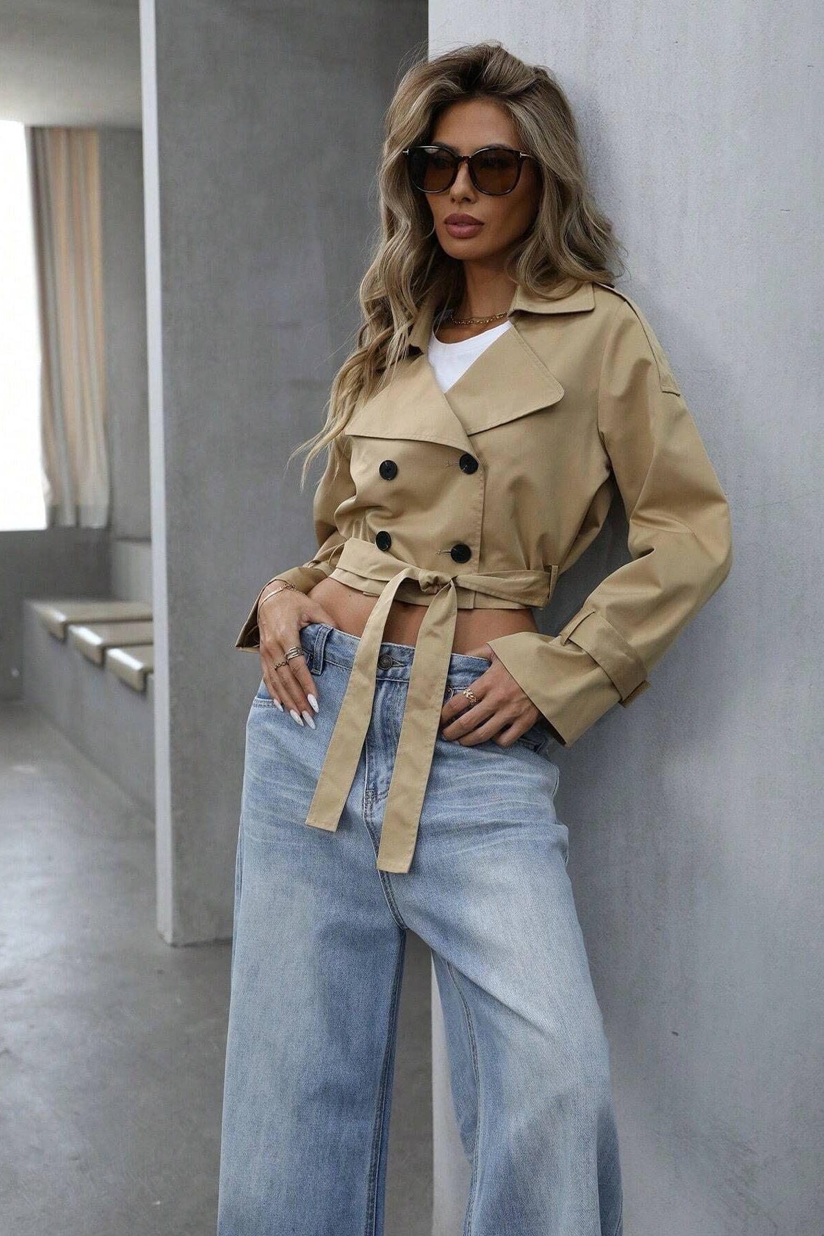Chic Short Double-Breasted Casual Jacket