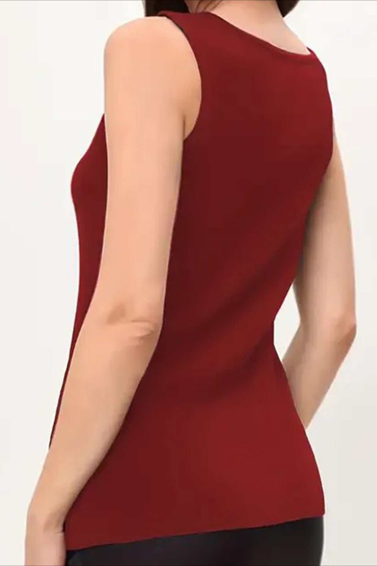 Round Neck Sleeveless Knit Button Front Tank Top