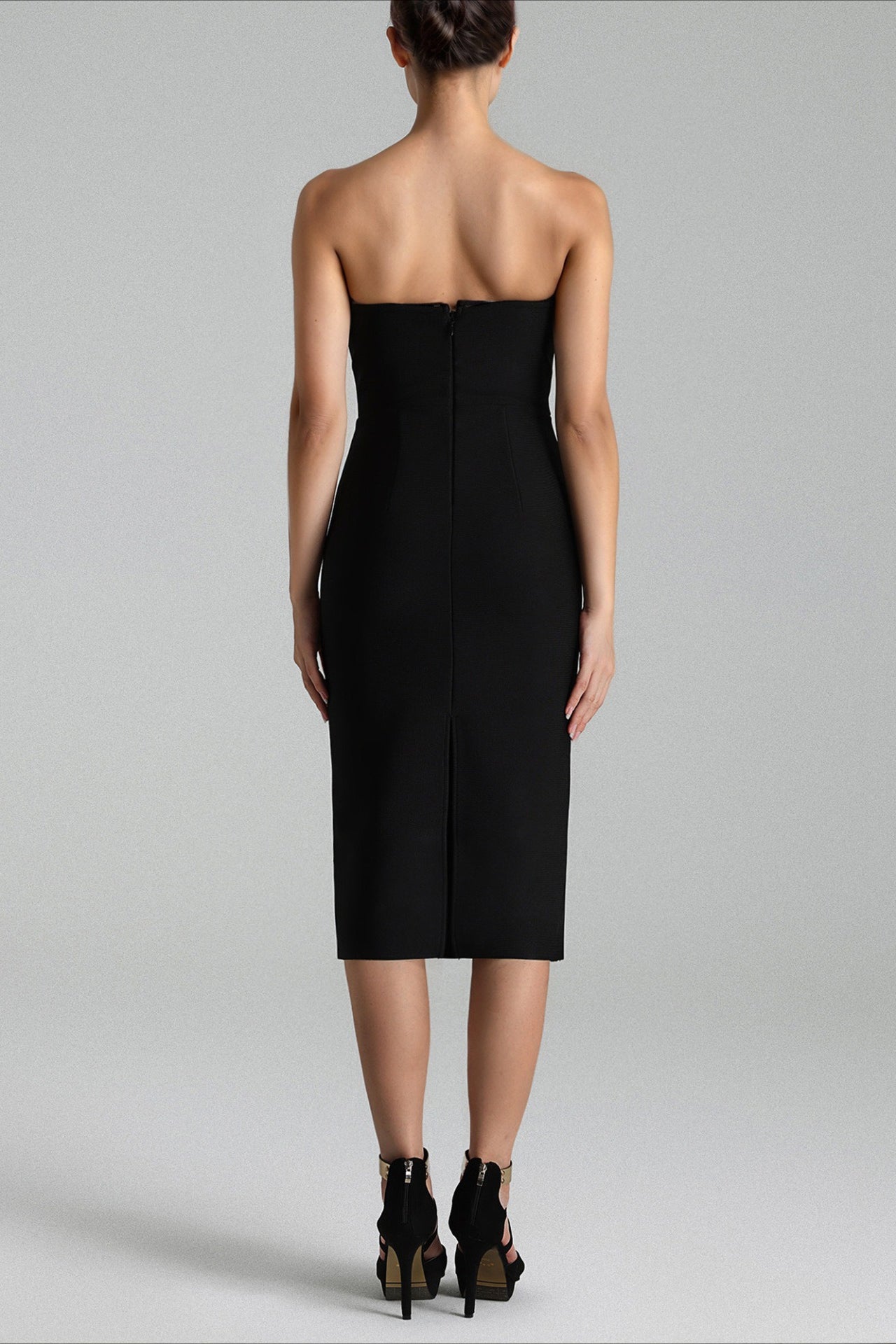Bandage Rhinestone Strapless Luxury Party Dress