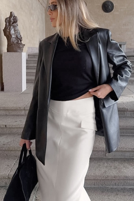 High-Waist Straight Skirt