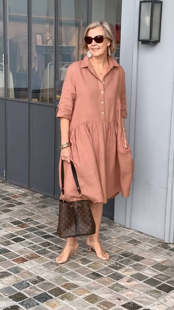 New Cotton linen casual dress