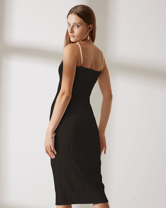 Sleeveless Water Ripple Textured Cami Dress