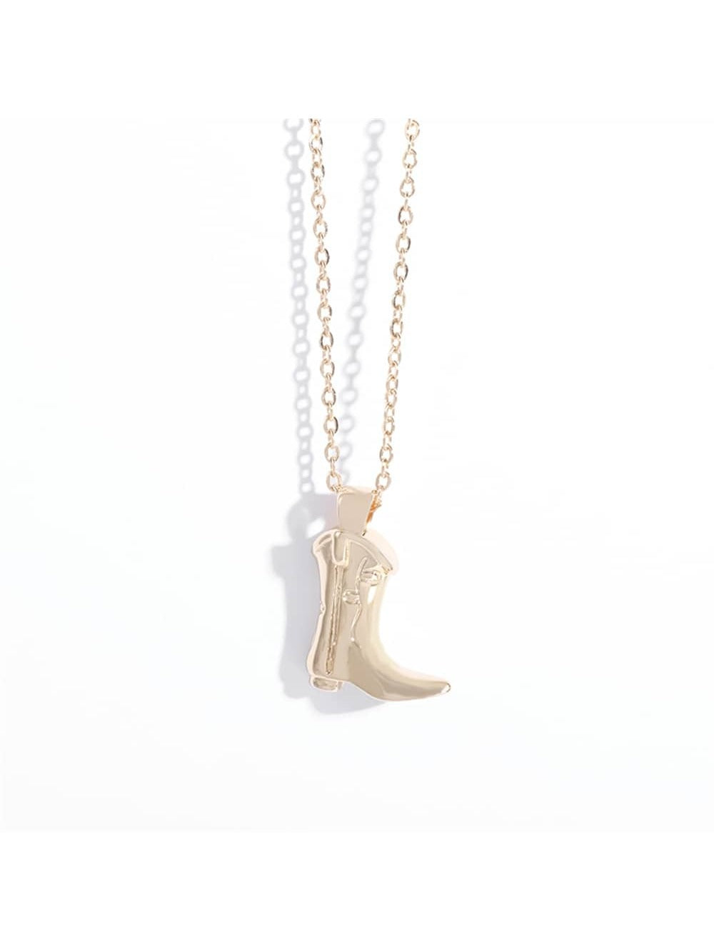 1pc Retro Punk Style Western Cowboy Boot Shaped Pendant Necklace,