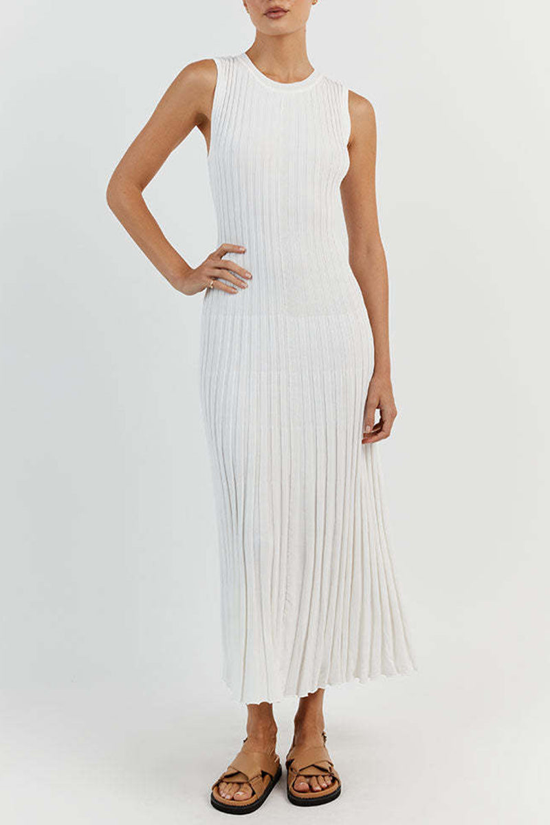 Paula Boutique Casual Sleeveless Dresses with Fixed Frenulum and O Neck Everyday Luxe Edit