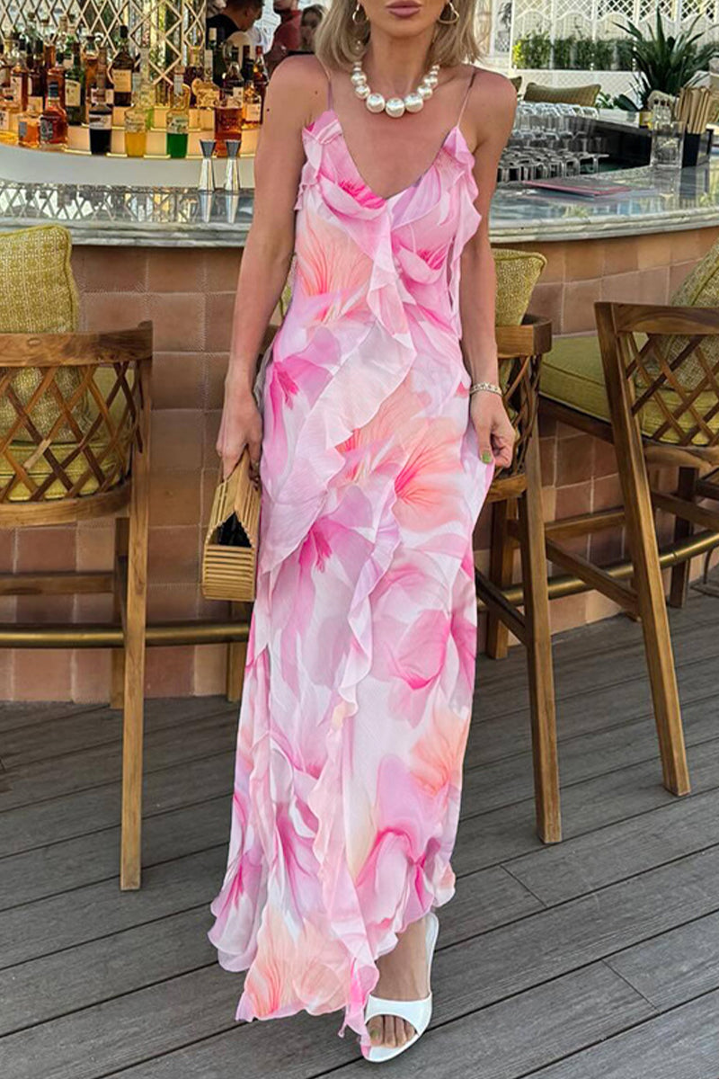Adriana Minimalist Backless Ruffle Dress Chic Silhouette Collection