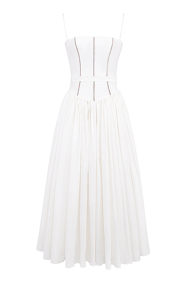 Johana Boutique Patchwork Sling Dresses with Square Neckline Evening Wear Edit